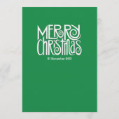 聖降誕祭祝いのグリーンディナーメニュー メニュー (裏面)