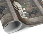 聖降誕祭素朴お目出とうとするサンタとムース ラッピングペーパー (ロールコーナー)