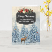 聖降誕祭素朴お目出度う法律の母 カード (黄色い花)