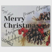 聖降誕祭素朴祝 ラッピングペーパー (フラット)