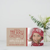 聖降誕祭素朴祝 | 休日のフォトカード シーズンカード (スタンド正面)