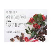 聖降誕祭素朴祝 | 休日の写真はがき