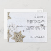 聖降誕祭素朴祝 | 休日の写真はがき シーズンポストカード (正面/裏面)