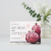 聖降誕祭素朴祝 | 休日の写真はがき シーズンポストカード (スタンド正面)