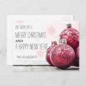 聖降誕祭素朴祝 | 休日の写真はがき シーズンポストカード (正面/裏面)