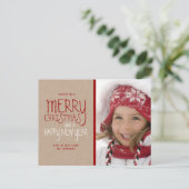 聖降誕祭素朴祝 | 休日の写真はがき シーズンポストカード (スタンド正面)