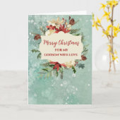 聖降誕祭素朴祭を祝う神さま カード (黄色い花)