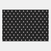 聖降誕祭素朴祭を飾る陽気なクリスマスの雪 ラッピングペーパーシート (正面3)