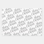 聖降誕祭素朴祭を飾る陽気なクリスマスの雪 ラッピングペーパーシート (正面)