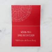 聖降誕祭聖書タイポグラフィ曼荼羅赤 シーズンカード (内部)