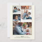 聖降誕祭聖降誕祭赤い赤いフローラ家のコラージュ シーズンカード (裏面)