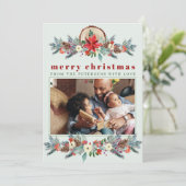 聖降誕祭聖降誕祭赤い赤いフローラ家のコラージュ シーズンカード (スタンド正面)