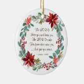 聖降誕祭賛美主よよ聖書パーソナライズされた セラミックオーナメント (右)