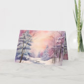 聖降誕祭賛美主よYou Bible Verse Winter Scene シーズンカード (裏面)