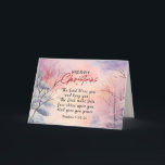 聖降誕祭賛美主よYou Bible Verse Winter Scene シーズンカード<br><div class="desc">引用文聖なる書物、 経典付き感動的クリスマスグリーティングカードは、松の木を覆った美しい水の色の冬のシーンとピンクのサンセットの空を描シンプルく。6:24-26の聖句の一部を特集する。「主よ賛美よ、あなたと保あなたは、主は彼の顔を汝らに輝かせ、あなた方の平和を輝かせ与える。 内部の聖書の詩ルカ2:14、"最高の神に栄光を与え、地上の平和の上で、人に対する善意を与える。 あいさつ、祈りの言葉は手パーソナライズされたのメッセージに対して削除する書ことができる。</div>