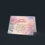 聖降誕祭賛美主よYou Bible Verse Winter Scene シーズンカード<br><div class="desc">引用文聖なる書物、 経典付き感動的クリスマスグリーティングカードは、松の木を覆った美しい水の色の冬のシーンとピンクのサンセットの空を描シンプルく。6:24-26の聖句の一部を特集する。「主よ賛美よ、あなたと保あなたは、主は彼の顔を汝らに輝かせ、あなた方の平和を輝かせ与える。 内部の聖書の詩ルカ2:14、"最高の神に栄光を与え、地上の平和の上で、人に対する善意を与える。 あいさつ、祈りの言葉は手パーソナライズされたのメッセージに対して削除する書ことができる。</div>
