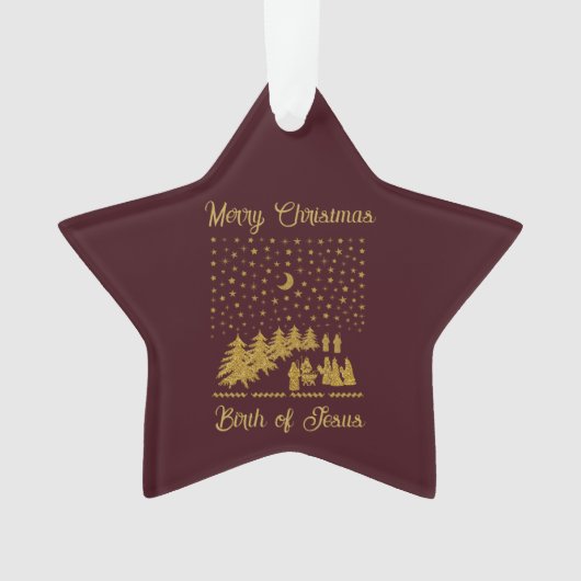 聖降誕祭、イエスの誕生 オーナメント (正面)