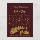 聖降誕祭、イエスの誕生 シーズンポストカード (正面)