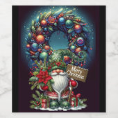 聖降誕祭 ワインラベル (シングルラベル)