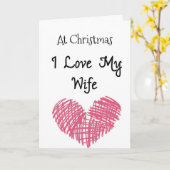 **聖降誕祭**愛を持って妻にメリークリスマス カード (黄色い花)