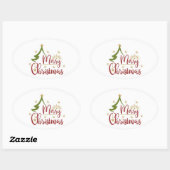 聖降誕祭 楕円形シール (シート)