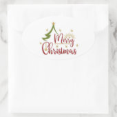 聖降誕祭 楕円形シール (バッグ)