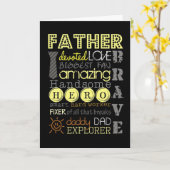 **聖降誕祭**私の愛する「パパ」 カード (黄色い花)