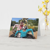 **聖降誕祭**米国**かかし** カード (黄色い花)