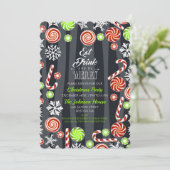 聖降食べ誕祭のお祝いの雪のかけらを飲む 招待状 (スタンド正面)