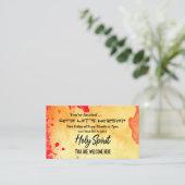 聖霊あなたの歓迎ここ教会フライヤー 名刺 (スタンド正面)