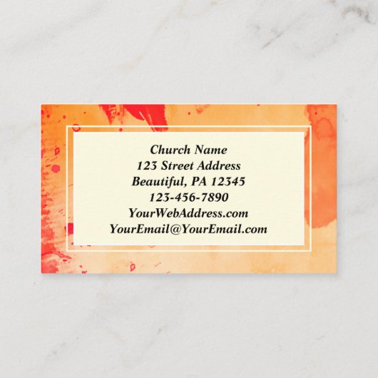 聖霊あなたの歓迎ここ教会フライヤー 名刺 (裏面)