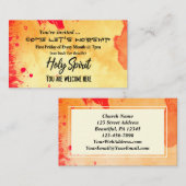 聖霊あなたの歓迎ここ教会フライヤー 名刺 (正面/裏面)