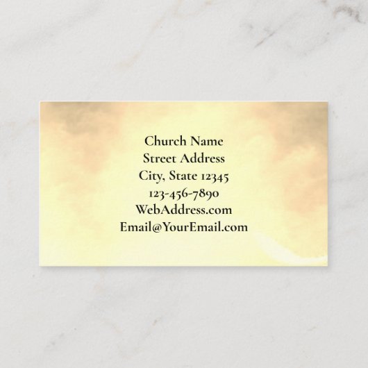 聖霊あなた歓迎され、教会のイベント詳細 名刺 (裏面)