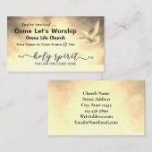 聖霊あなた歓迎され、教会のイベント詳細 名刺 (正面/裏面)