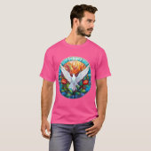 聖霊がイエスを賛美する汚れによって行われる Tシャツ (正面フル)
