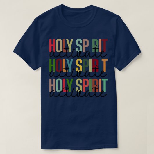 聖霊がクリスマスを発動 Tシャツ (デザイン正面)