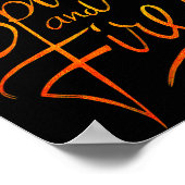 聖霊と炎のキリスト教十字架、イエスの、L ポスター (角)