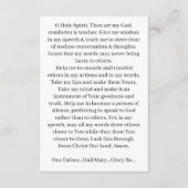 聖霊による言語制御祈りの言葉カード エンクロージャーカード (裏面)