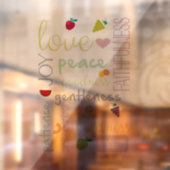 聖霊のかわいいクリスチャン信仰の果実 ウィンドウサイン (シート2)