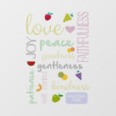 聖霊のかわいいクリスチャン信仰の果実 ウィンドウサイン (シート)