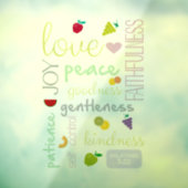 聖霊のかわいいクリスチャン信仰の果実 ウィンドウサイン (シート3)