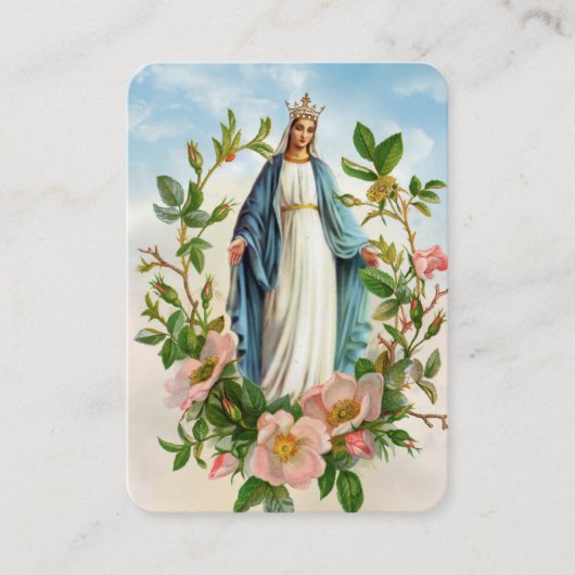 聖霊のためのカトリック祈りの言葉ヴァージンメアリー プレイスカード (正面)