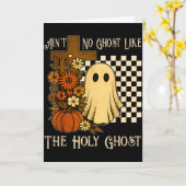 聖霊のような幽霊はいない キリスト教 ハロウィン カード (黄色い花)