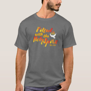 聖霊のペンテコストの日曜の火で満たされる Tシャツ