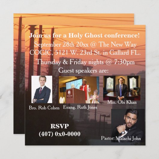 聖霊の会議 招待状 (正面/裏面)