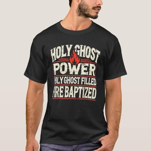 聖霊の力 キリスト教の信仰 Tシャツ (正面)