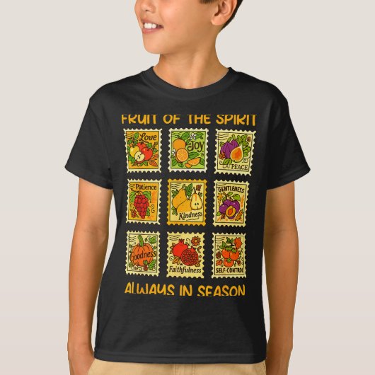 聖霊の実 キリスト教 信仰 イエス・キリスト 神 愛 Tシャツ (正面)