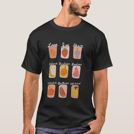 聖霊の実 キリスト教 愛 喜び 平和 Tシャツ (正面)