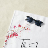 聖霊の実 ピンクの花 ビーチタオル (インサイチュ)