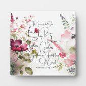 聖霊の実 ピンクの花 フォトプラーク (正面)